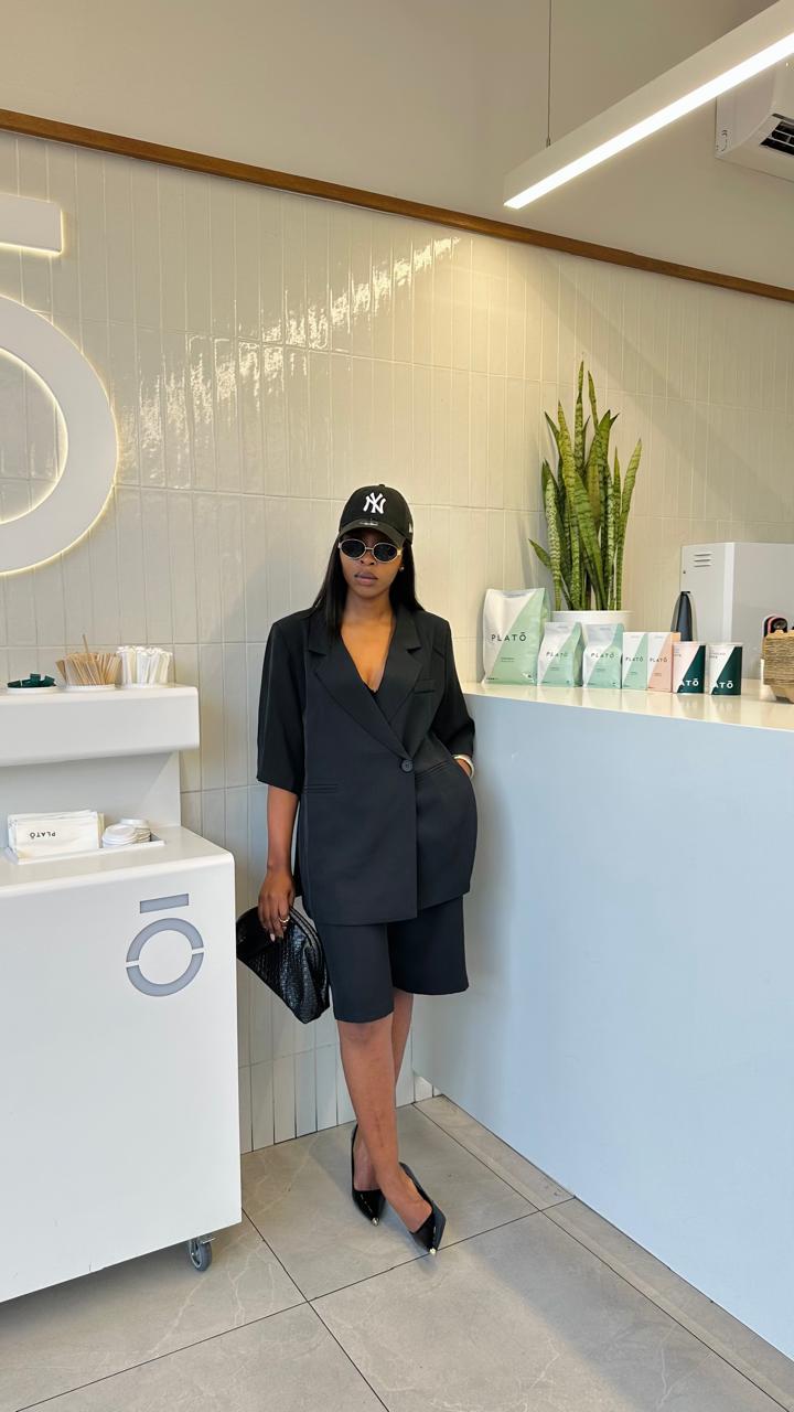 Black Blazer & Shorts Set