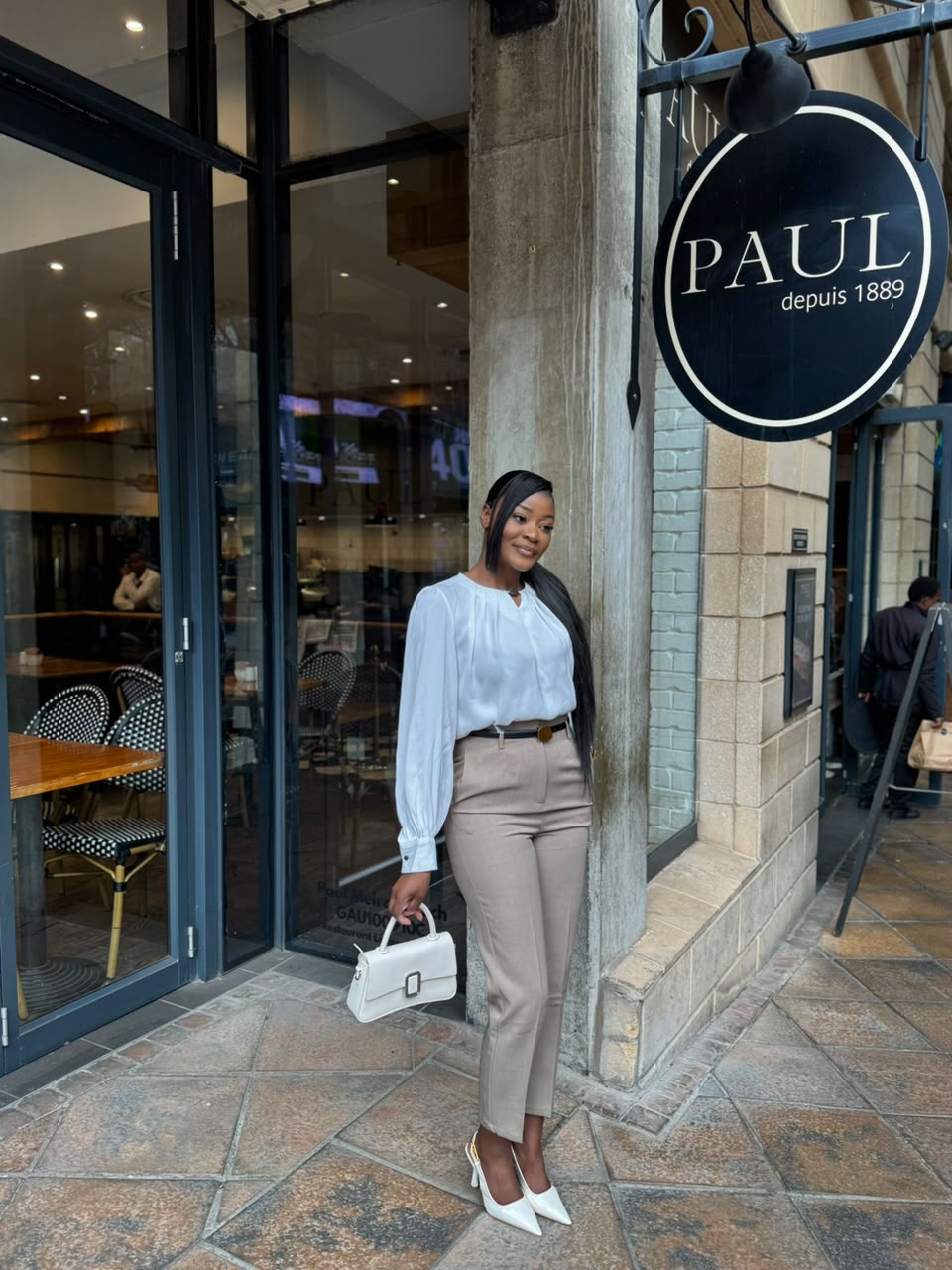 Beige Tailored Trousers view 2