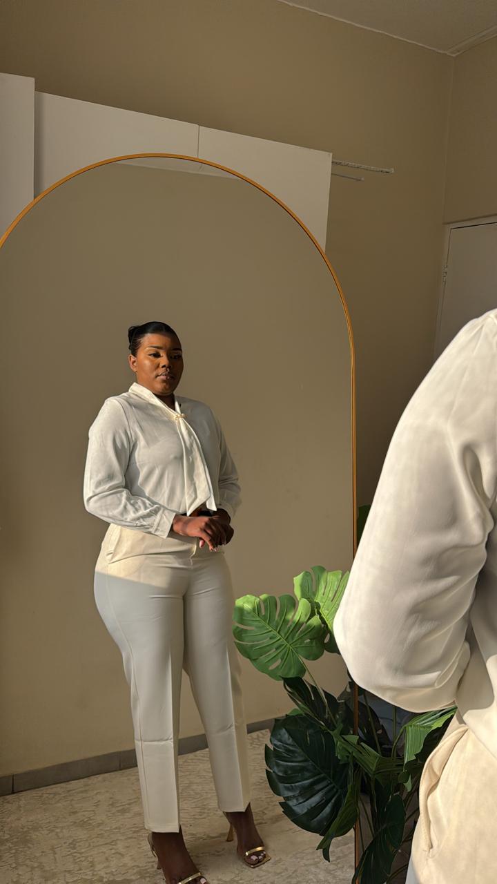 White Chiffon Blouse view 6